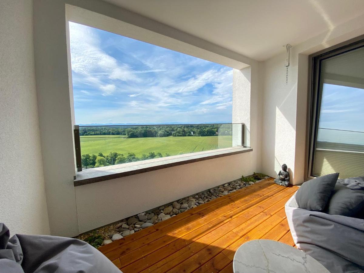Alpen-Panorama Suite - Einzigartige Privatsuite Hoch Ueber Muenchen, 12Tes Og, Alpenblick, Loggia, Whirlpool, 15 Minuten Zum Zentrum, Ruhe Und Erholung In Der Stadt Muenchen Fuer Privat Und Geschaeftlich Reisende Ngoại thất bức ảnh